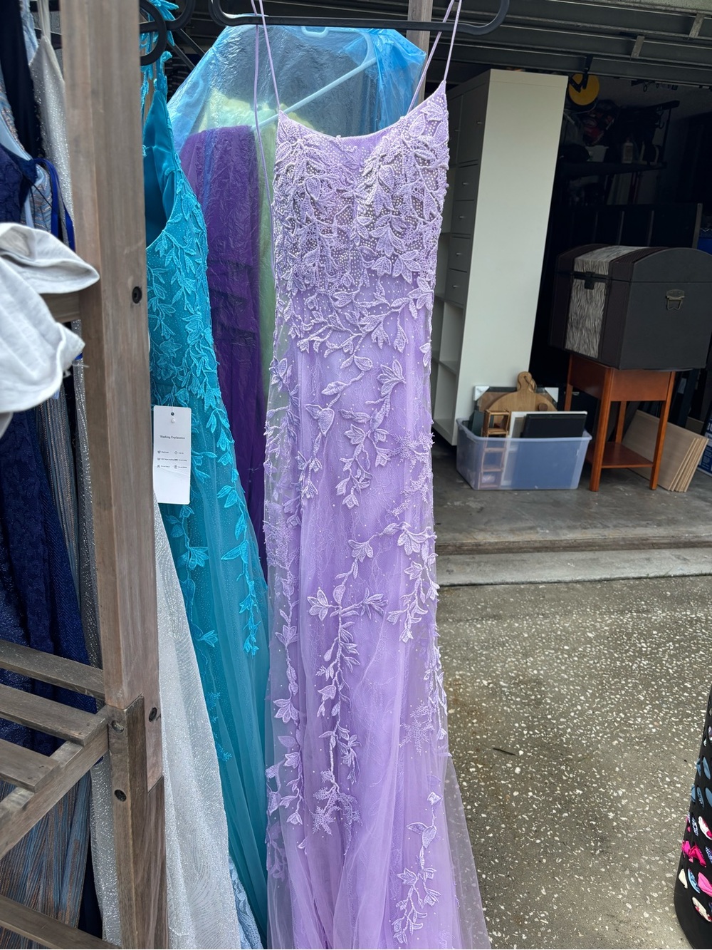 Women’s' Lavender Embroidered Prom/ Formal Dress